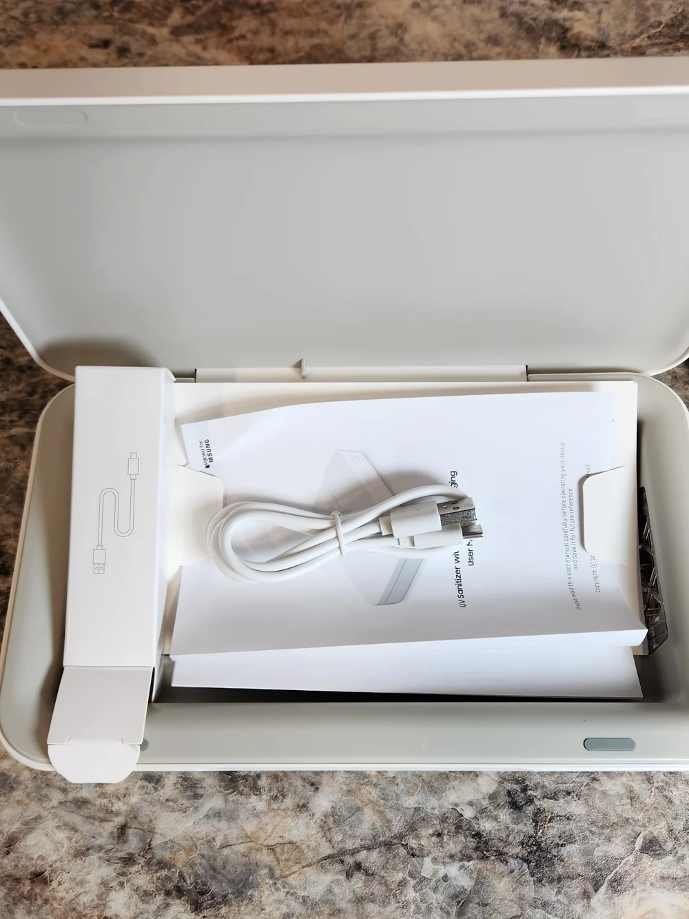 Samsung UV Sanitizer with Wireless Charging, Qi Standard, White